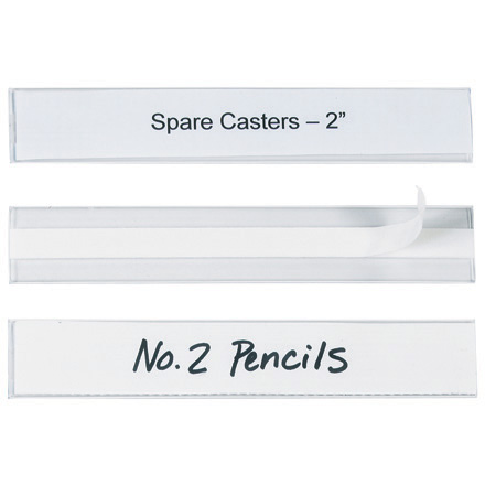 1 x 6" Hol-Dex<span class='rtm'>®</span> Self-Adhesive Plastic Label Holders