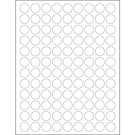 Removable Circle Laser Labels