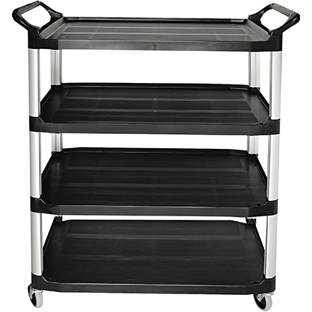 Rubbermaid<span class='rtm'>®</span> Black Service Cart - 41 x 20 x 51". Black