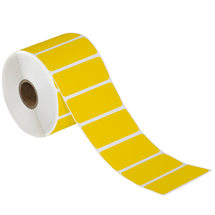 3 x 1" Yellow Desktop Direct Thermal Label