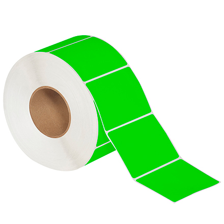 4 x 3" Fluorescent Green Thermal Transfer Labels